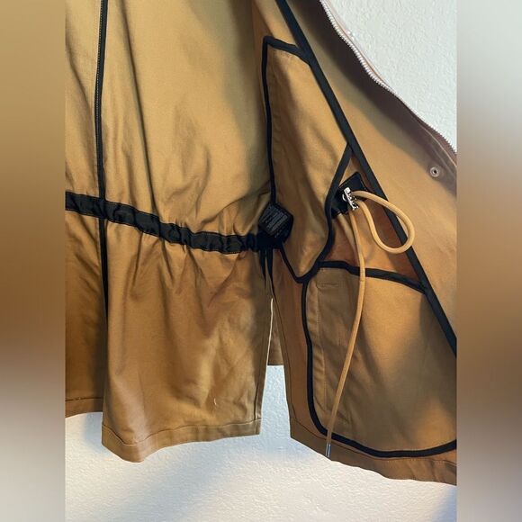 Maje Gangzyum Hooded trench Windbreaker barn chore Jacket Preppy. 2/L or XL - Picture 9 of 16